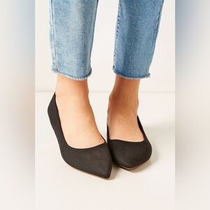 🆕 MIA Black Woven Fabric Ballet Flats Size 8.5US